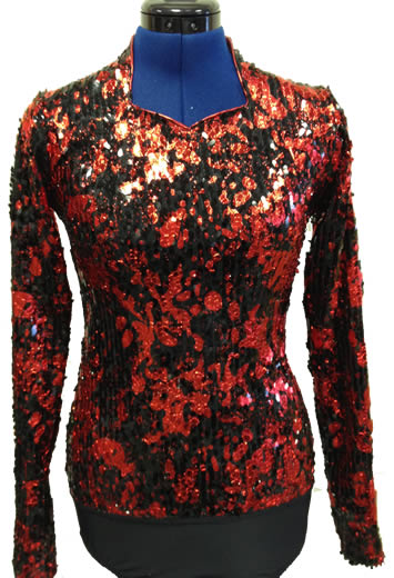Red & Black Sequin Splash