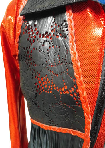 Laser Cut Leather Vest with Shirt