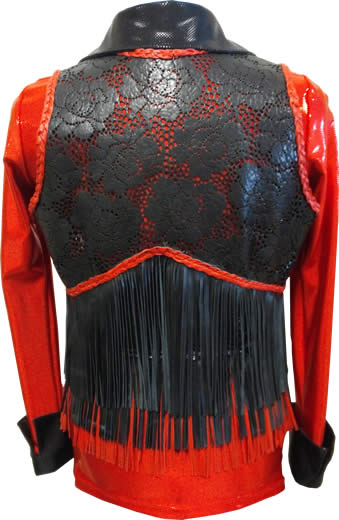 Laser Cut Leather Vest with Shirt