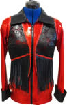 Laser Cut Leather Vest with Matching Shirt