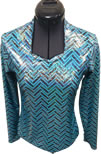Turquoise & Black Chevron Shirt